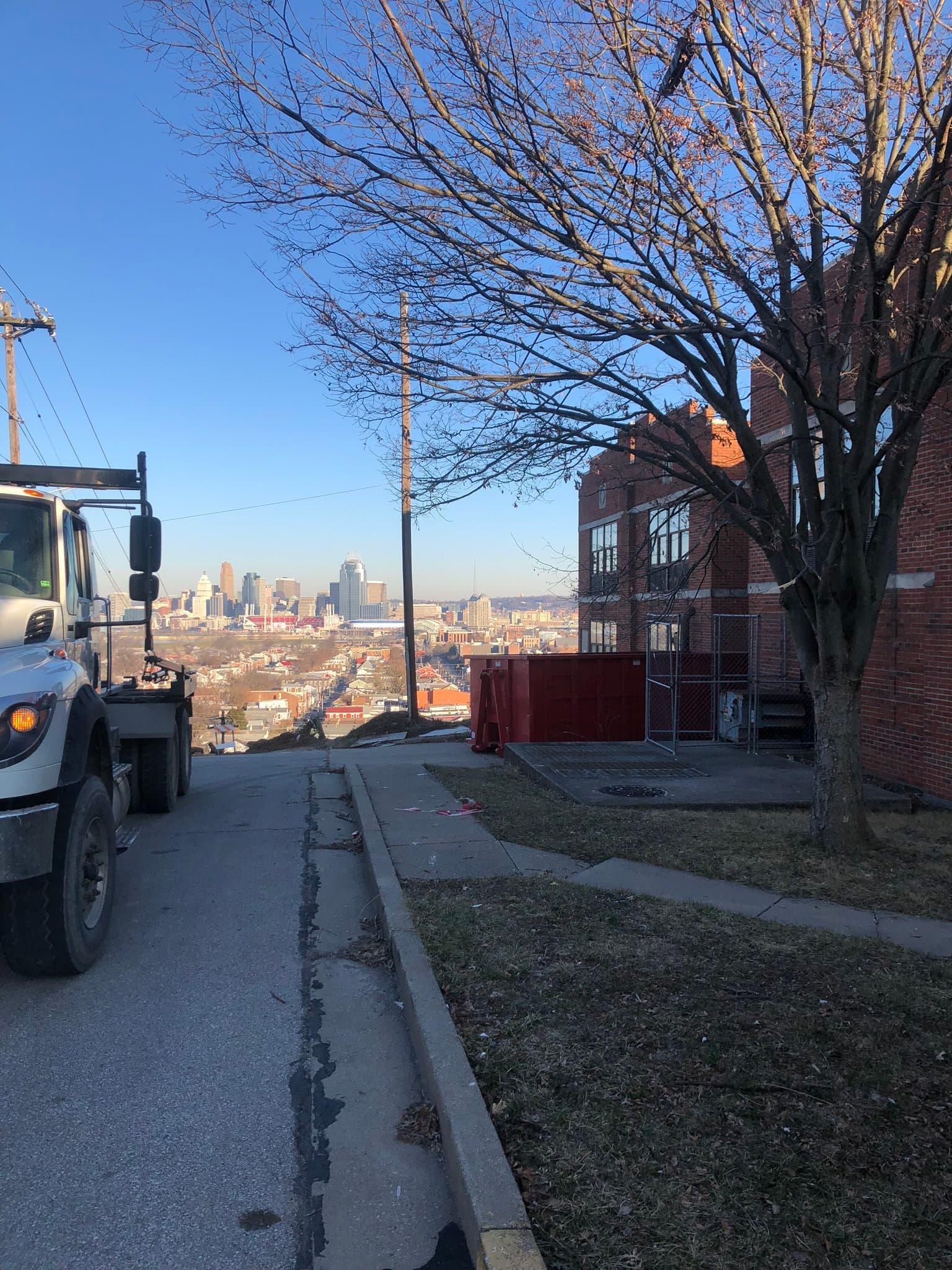 overlooking the basin